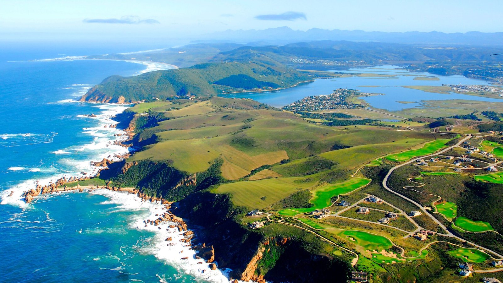 Aerial view of Knysna, Garden Route, South Africa