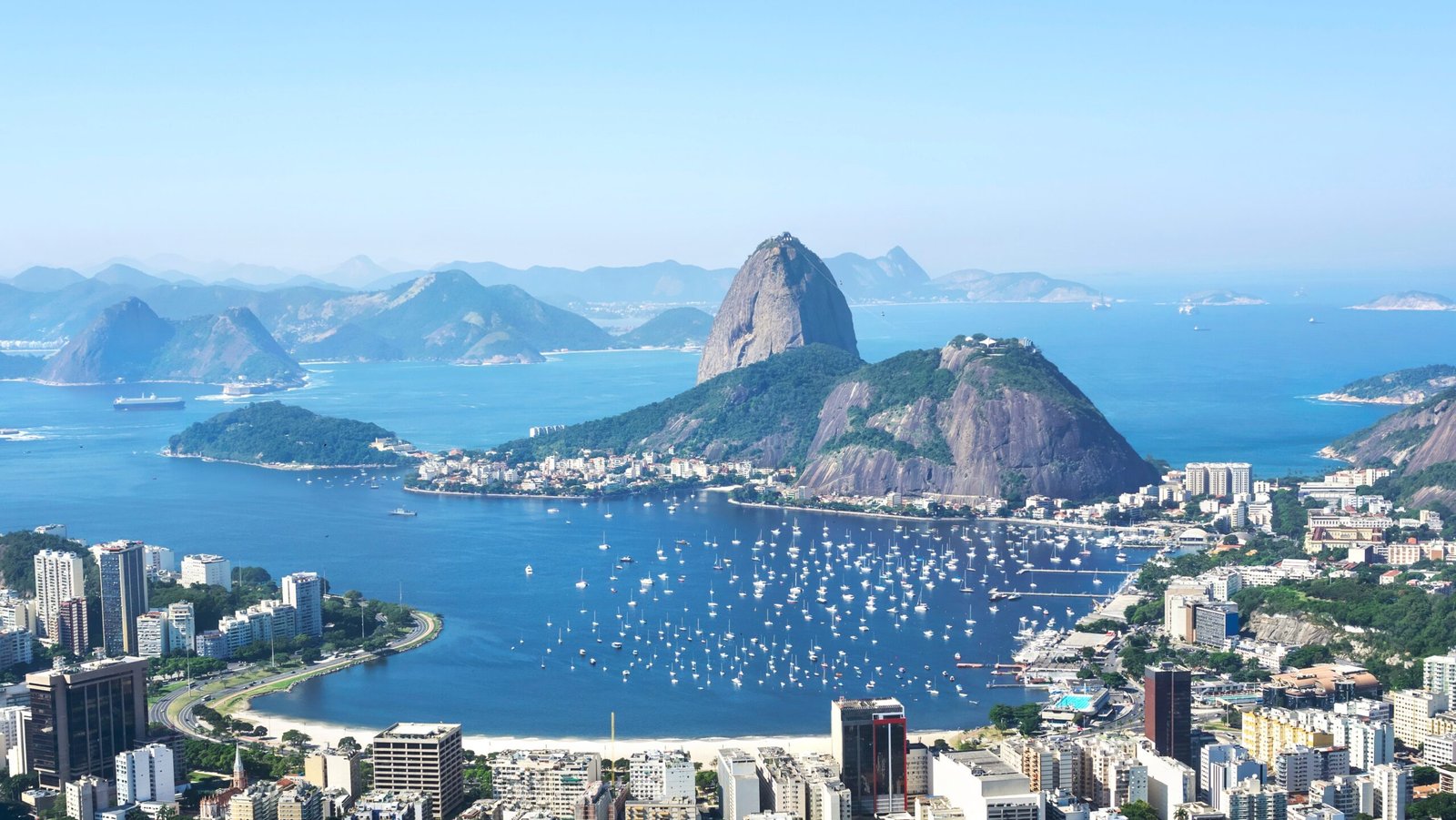 Aerial view of Rio di Janeiro coast