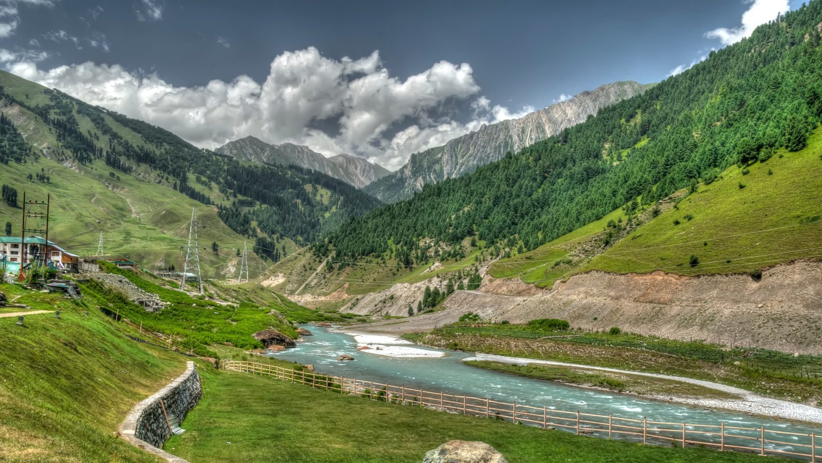 Lush green valley of Sonmarg in Jammu and Kashmir
