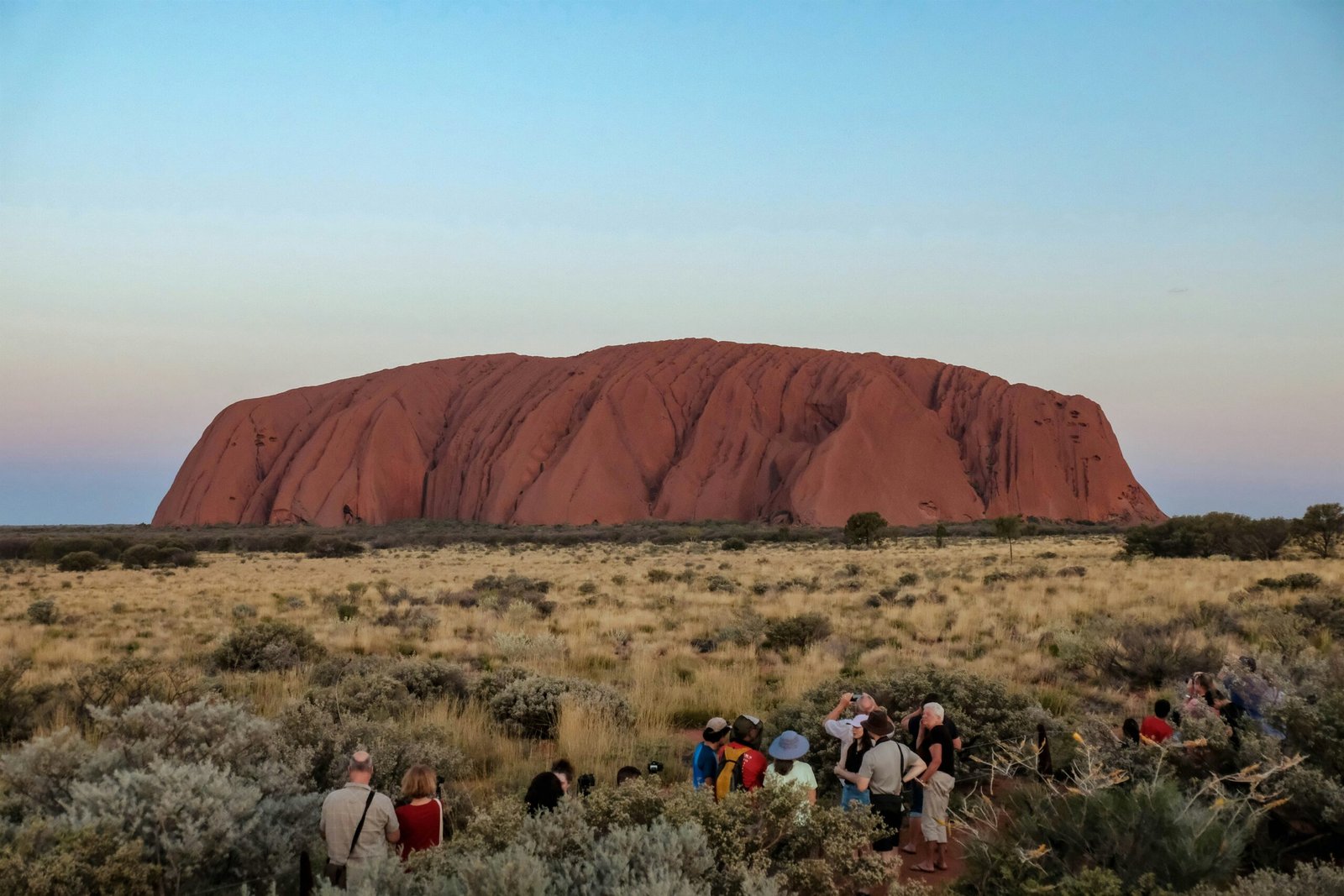 Uluru, a massive sandstone monolith in Australia