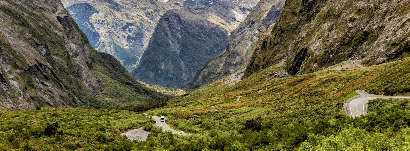 A road through the mountains in new zealand