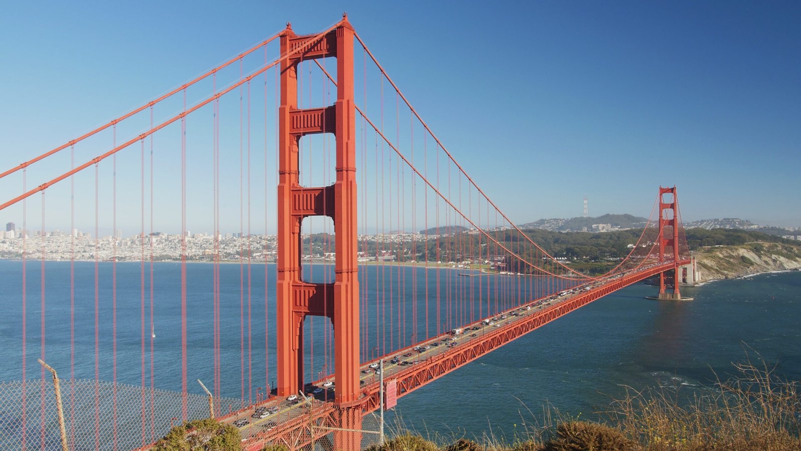 The golden gate bridge in San Francisco